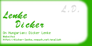 lenke dicker business card